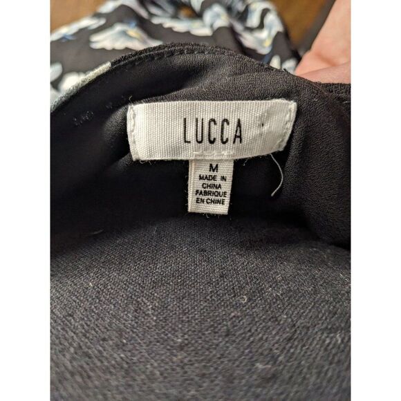 Lucca Couture Black and White Floral Wrap Dress with‎ Cross Back - M - Picture 4 of 9